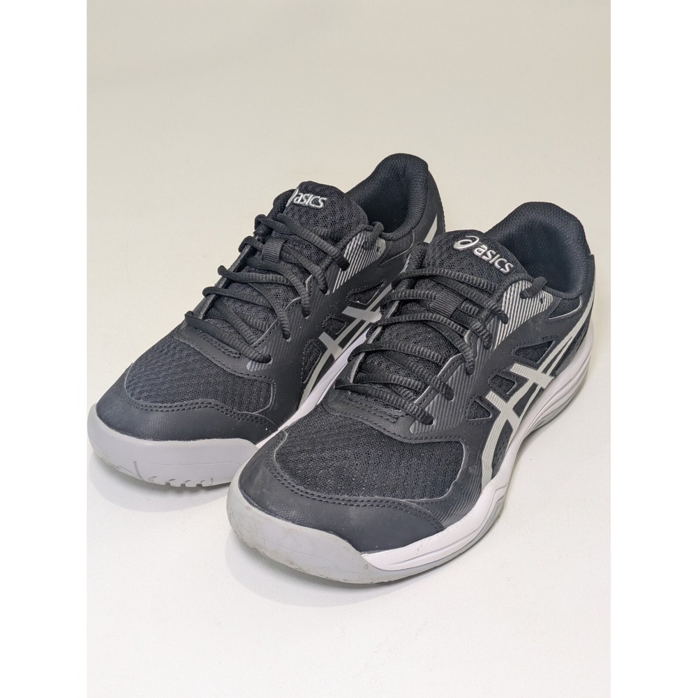 ASICS Women's Upcourt 5 Volleyball Shoes, 9.5, Black/Pure Silver